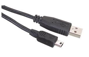 Câble - fiche Usb A mâle - fiche mini Usb A mâle - 1.8m