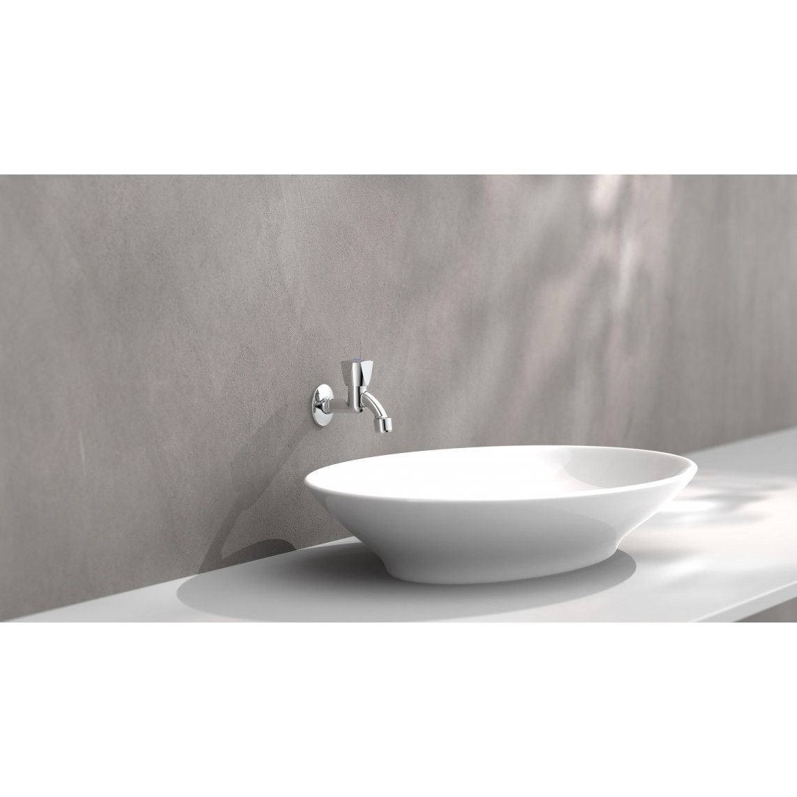 37985 CARNEO Cold water tap, chrome, for wall fixing vue 3