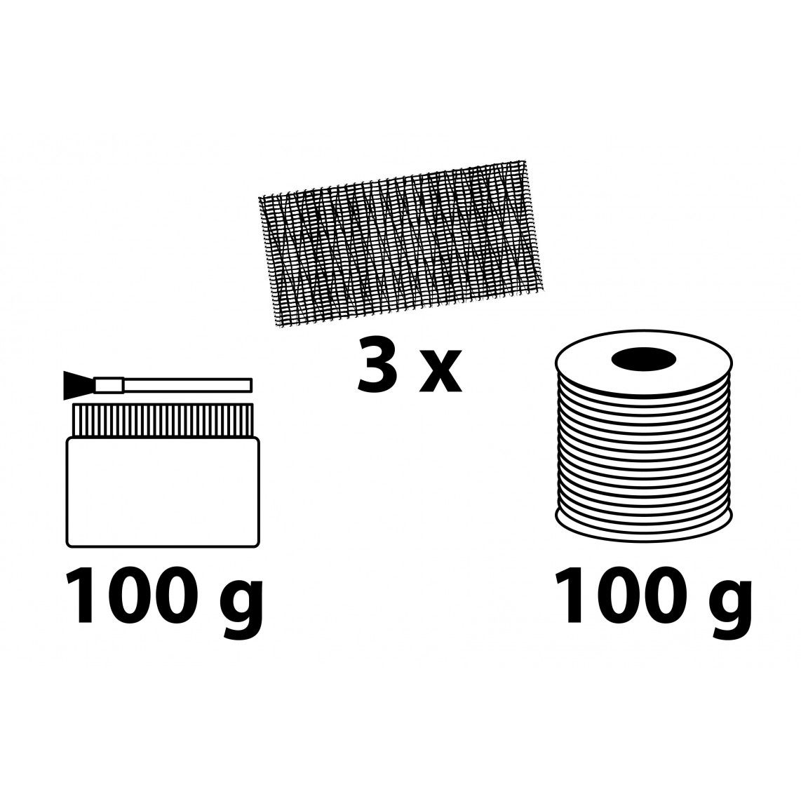 98916010 Soldering set (soft solder/soft solder paste/cleaning fleece/soldering primer) vue 2