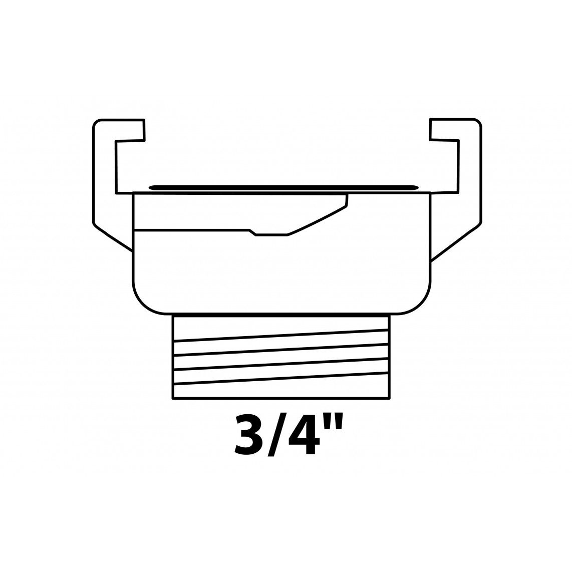 989871048 MS snelfitting-Draadstuk, blanco, 3/4"BU vue 2