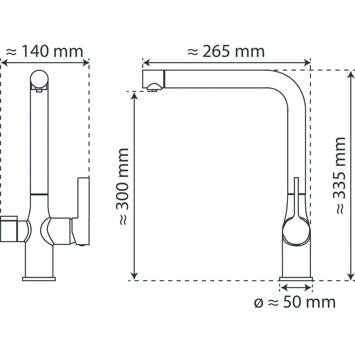 99860 AQUASTAR PRO drinkwater keukenkraan met filtersysteem, mat zwart vue 10