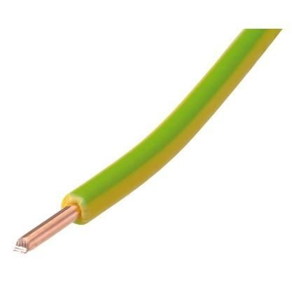 Vob 1.5 Vert / Jaune (H07V-U) en rouleau de 100m classe CPR: ECA