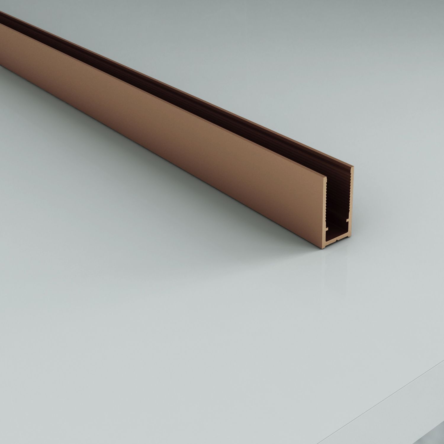 ALONI MUURPROFIEL VOOR DOUCHEWAND - 200 CM - GEBORSTELD KOPER vue 2