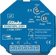 Télévariateur à encastrer sans raccordement N - spécialement pour Led