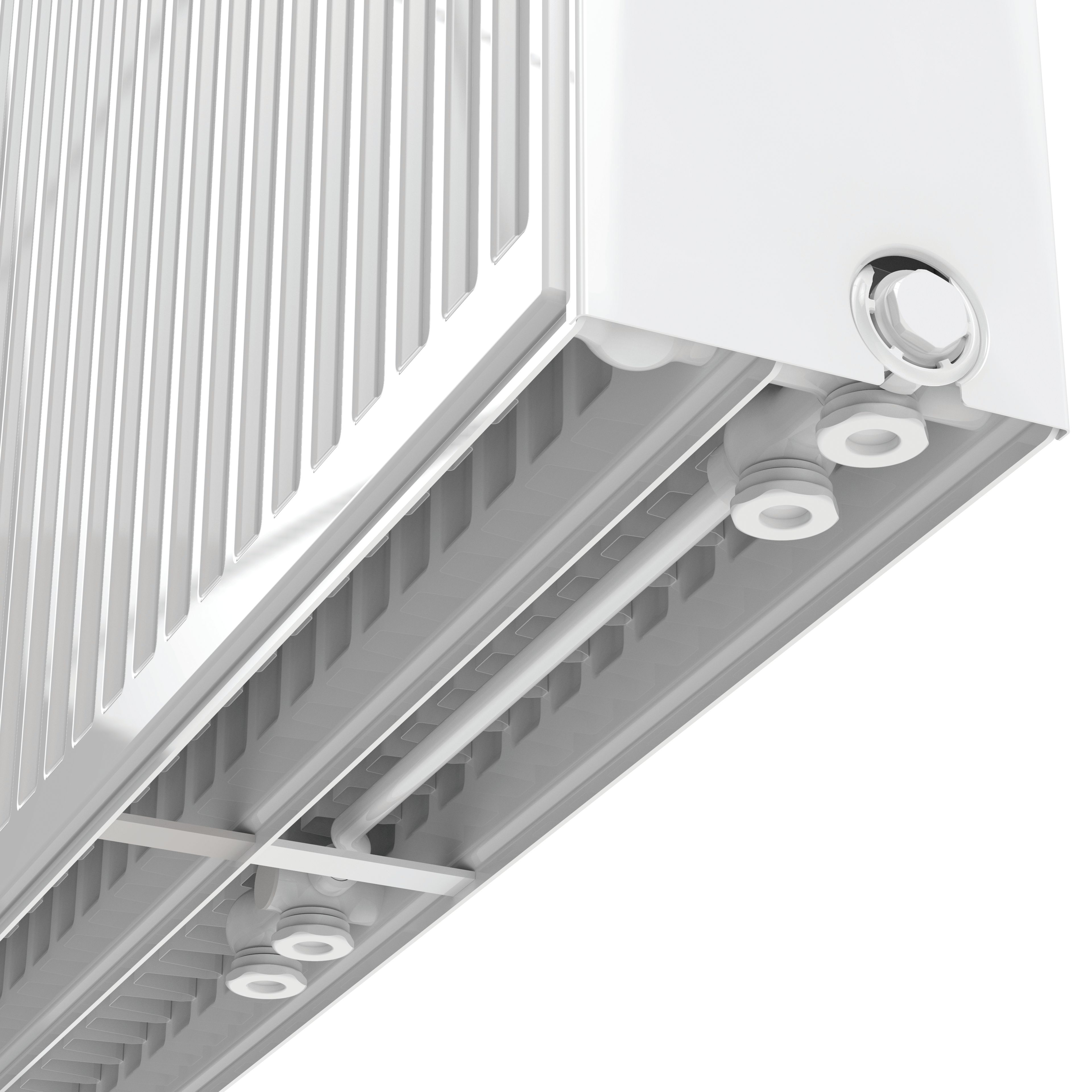 STELRAD NOVELLO RADIATEUR PANNEAU - T33 - 8 RACCORDEMENTS - 500X2000MM - 4112W - BLANC BRILLANT vue 5