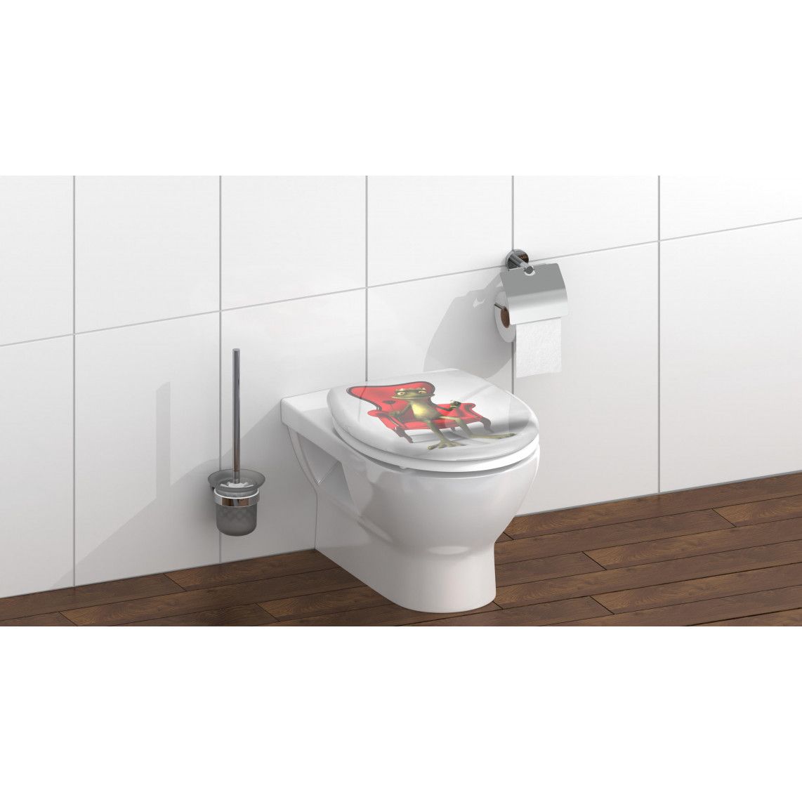 82190 Duroplast Toilet seat FROG KING, with soft close vue 8