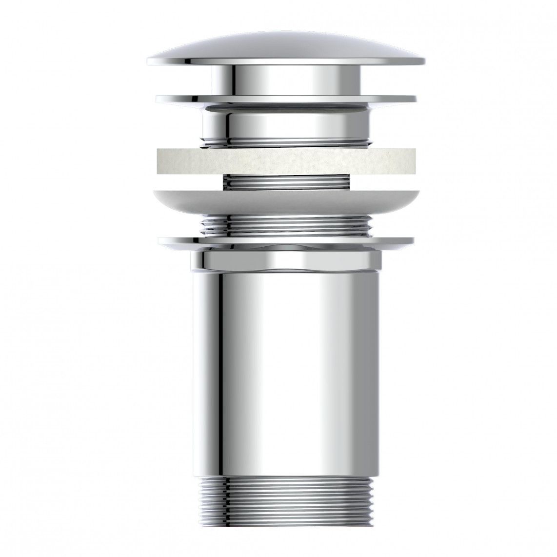 988073013 drukknop pop-up waste, chroom, 1 1/4" vue 2