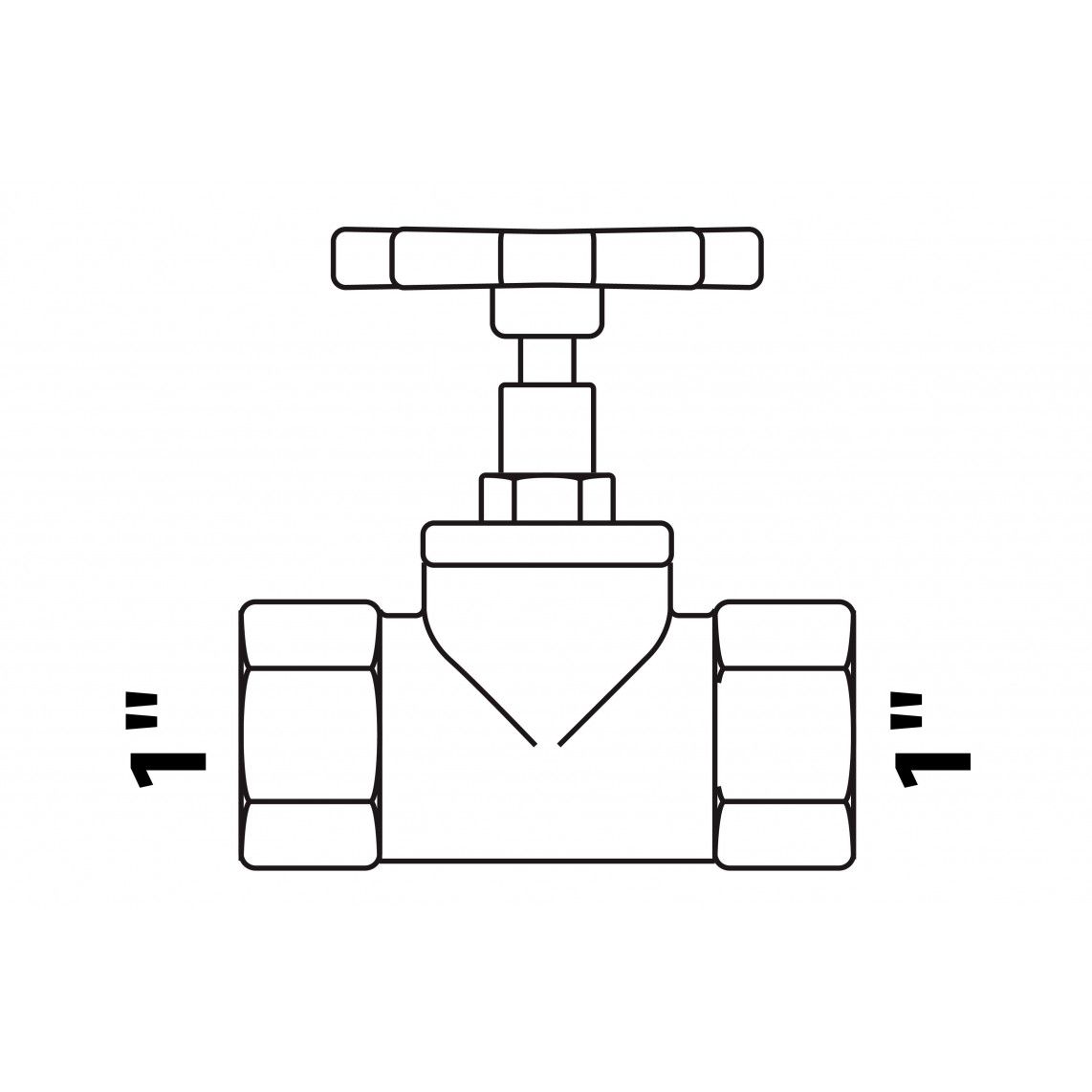 988573055 Straight way valve, 1" female, without drainage vue 2