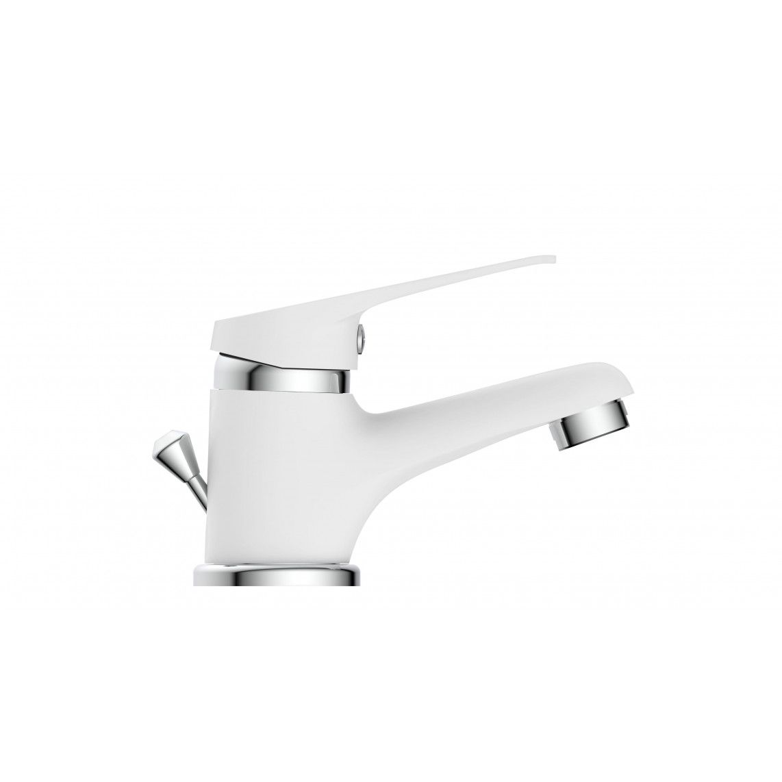 NI075SCR-W SPEED Wash basin mixer, white/ chrome vue 2
