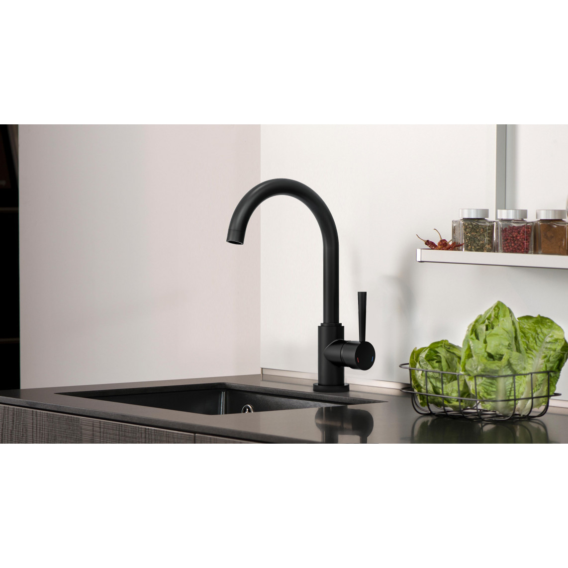79166 CORNWALL Mitigeur évier, noir mat