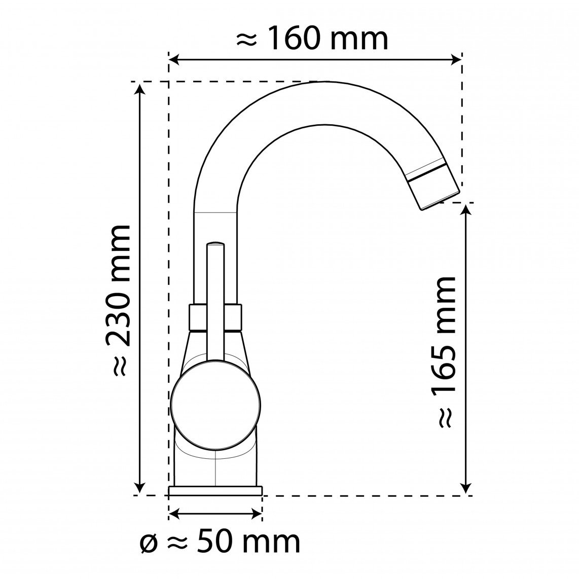 NI075FUTB FUTURA Mitigeur lavabo, noir mat