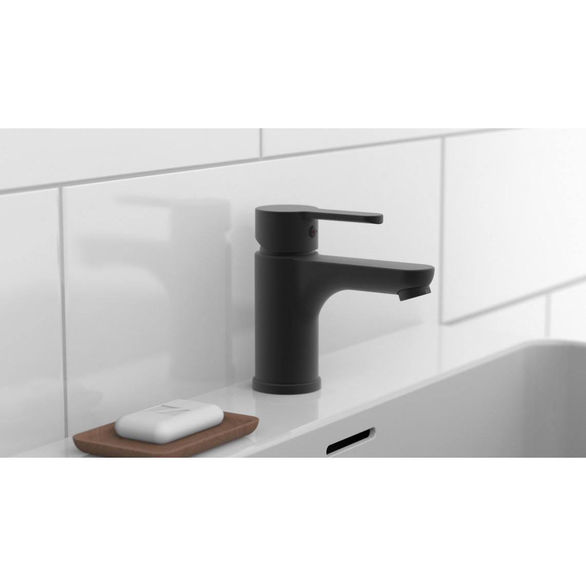 44106 DENVER Mitigeur lavabo, noir mat