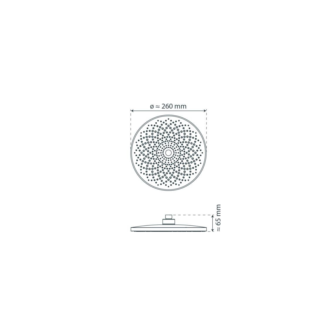 69293 CAPRI Douche de tête, noir mat
