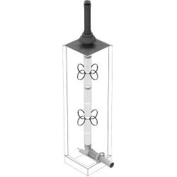UNIFLOW FLEXIBLE CHEMINEE 80MM PP PAR ROULEAU 50M