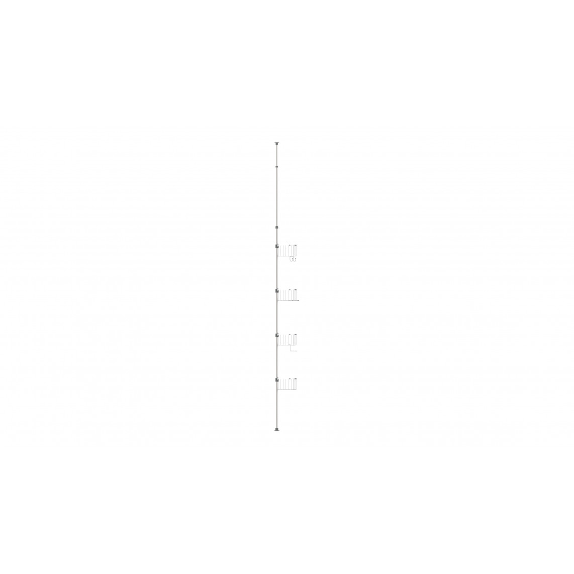 BA0920 étagère d'angle télescopique pour douche, chromé