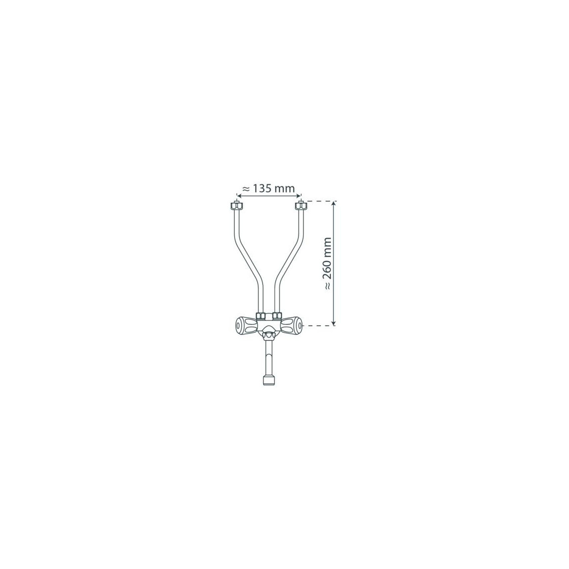 37690 Mitigeur évier basse pression, chromé, pour un chauffe-eau de 5 litres sur évier