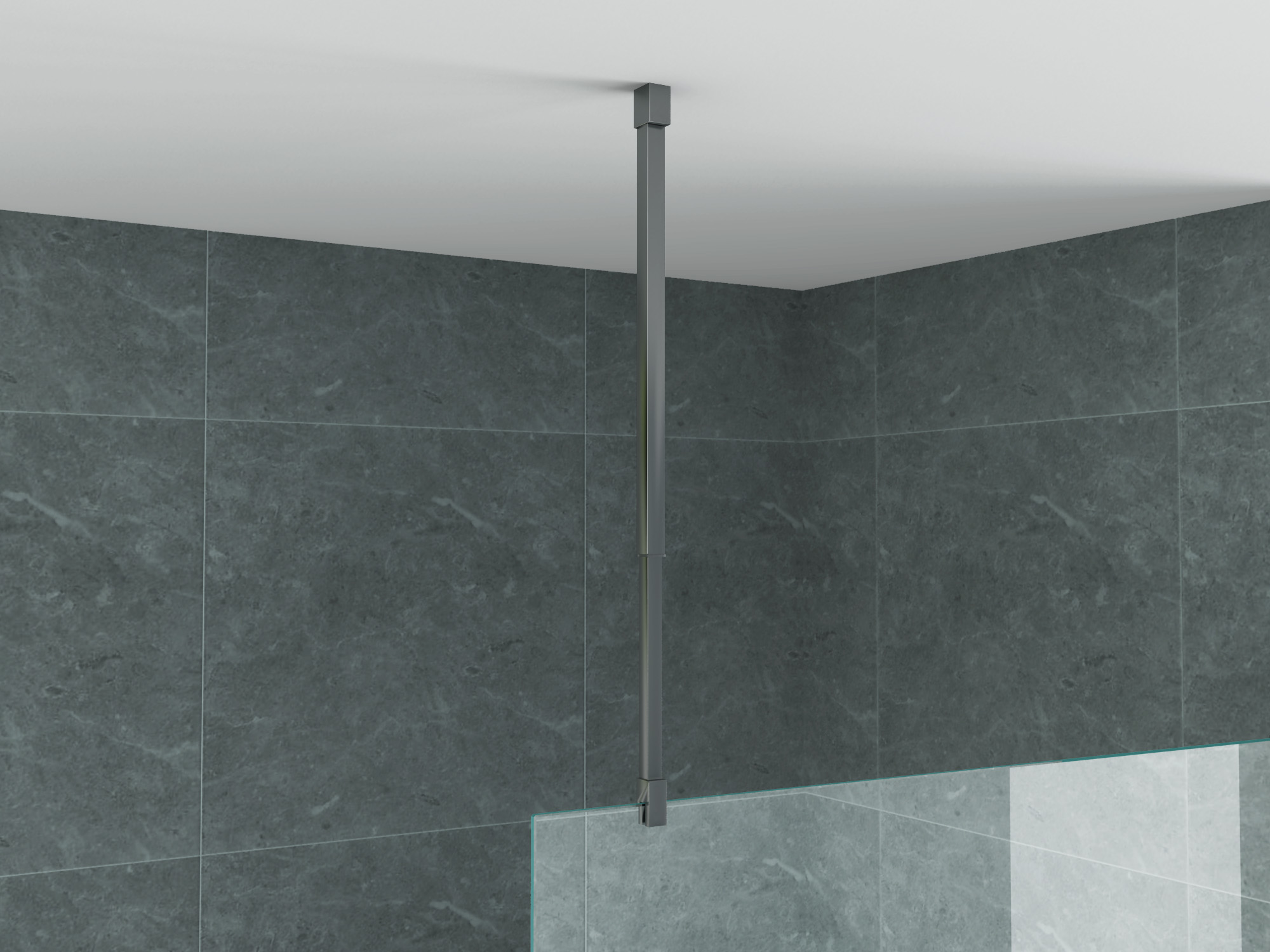 ALONI SUPPORT PLAFOND - RÉGLABLE - 43-80 CM - GUNMETAL