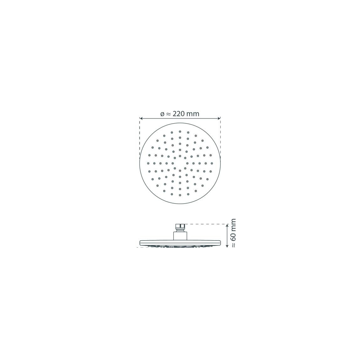 60947 MADURA Douche de tête, chromé