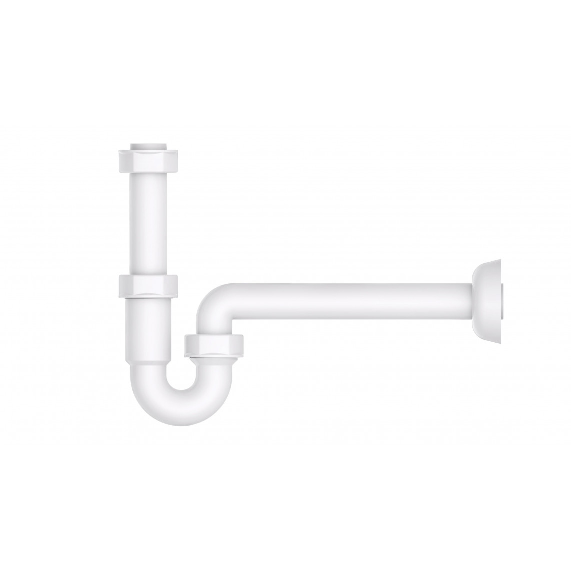 98801048 KS siphon tubulaire, blanc, 1 1/4" x 32 mm