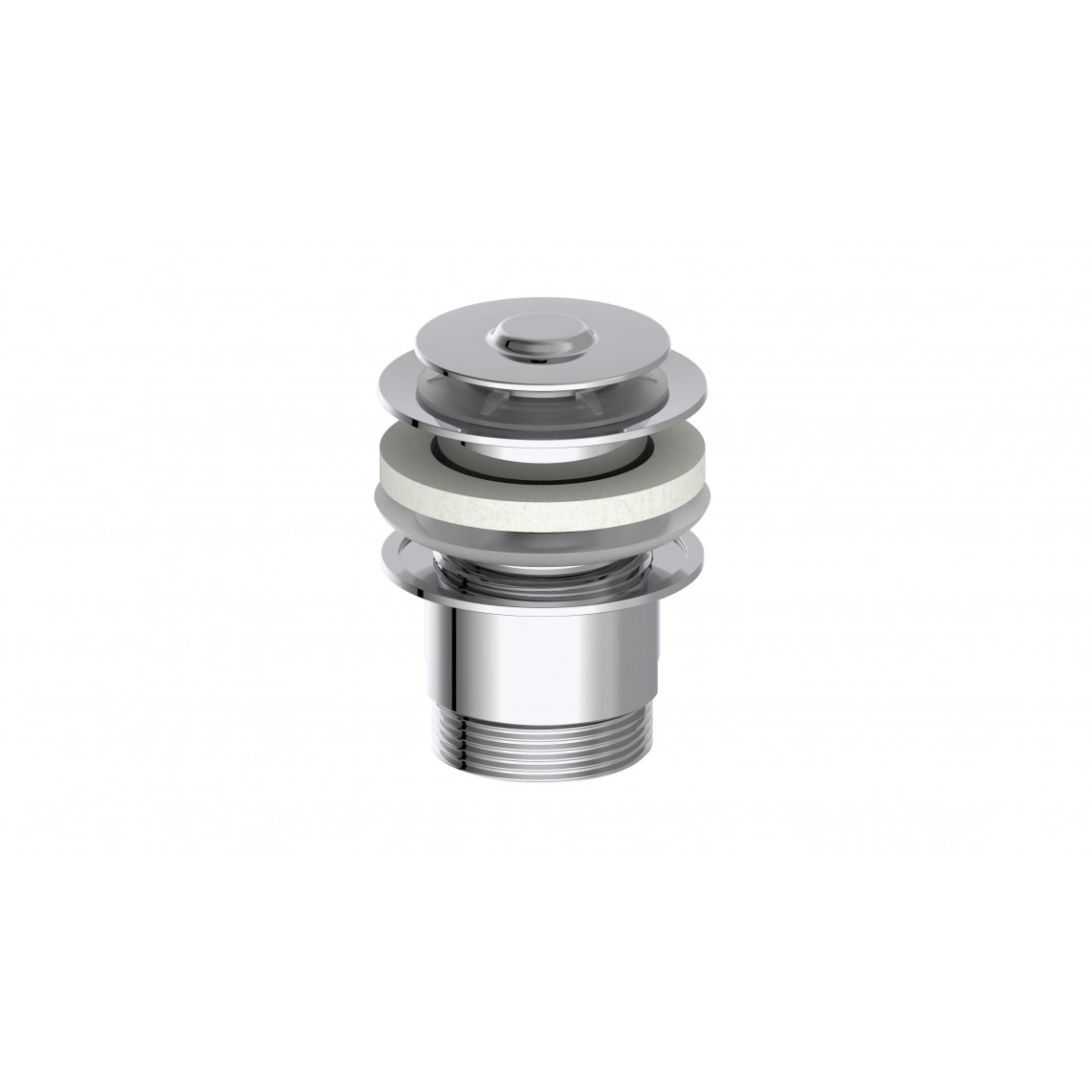 98807320 DAV-2WK vanne d'évacuation, chromé, 1 1/4" x 65 mm