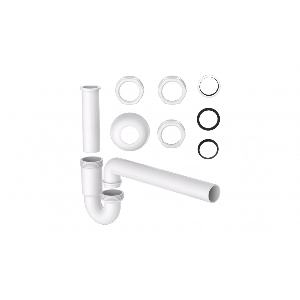 98801048 KS siphon tubulaire, blanc, 1 1/4" x 32 mm