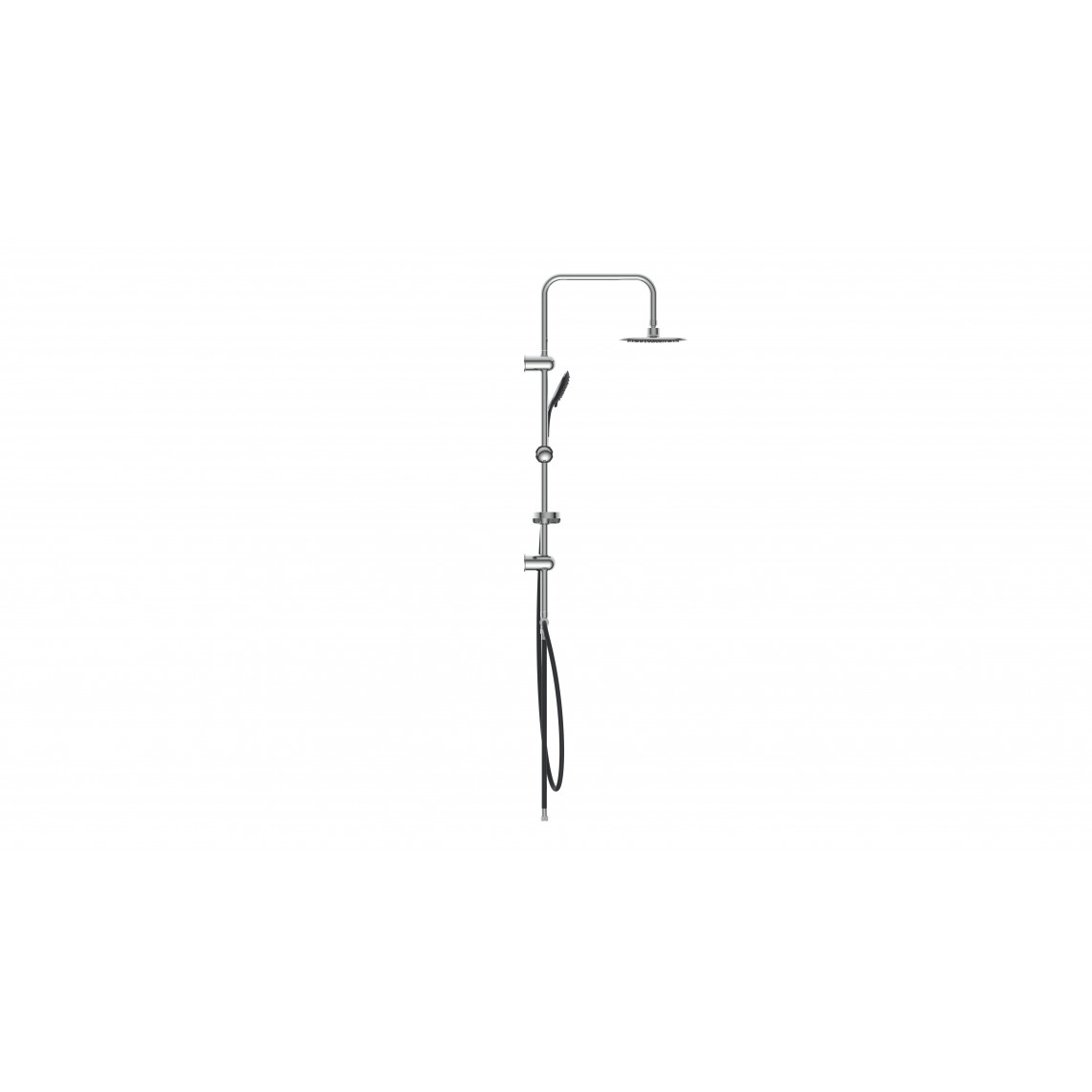 DXLD60088CS DUSCHTRAUM Set douche de pluie, chromé/noir