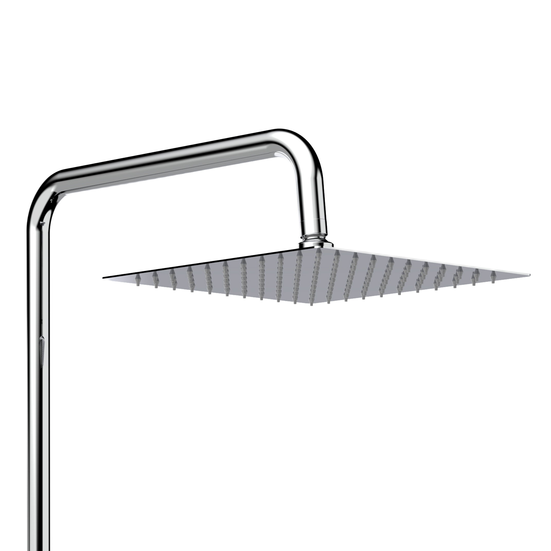 ALONI OPTIMA QUADRO SET DE DOUCHE À JETS DE PLUIE – THERMOSTATIQUE – MONTAGE APPARENT – COOL TOUCH - BELGAQUA – CHROME