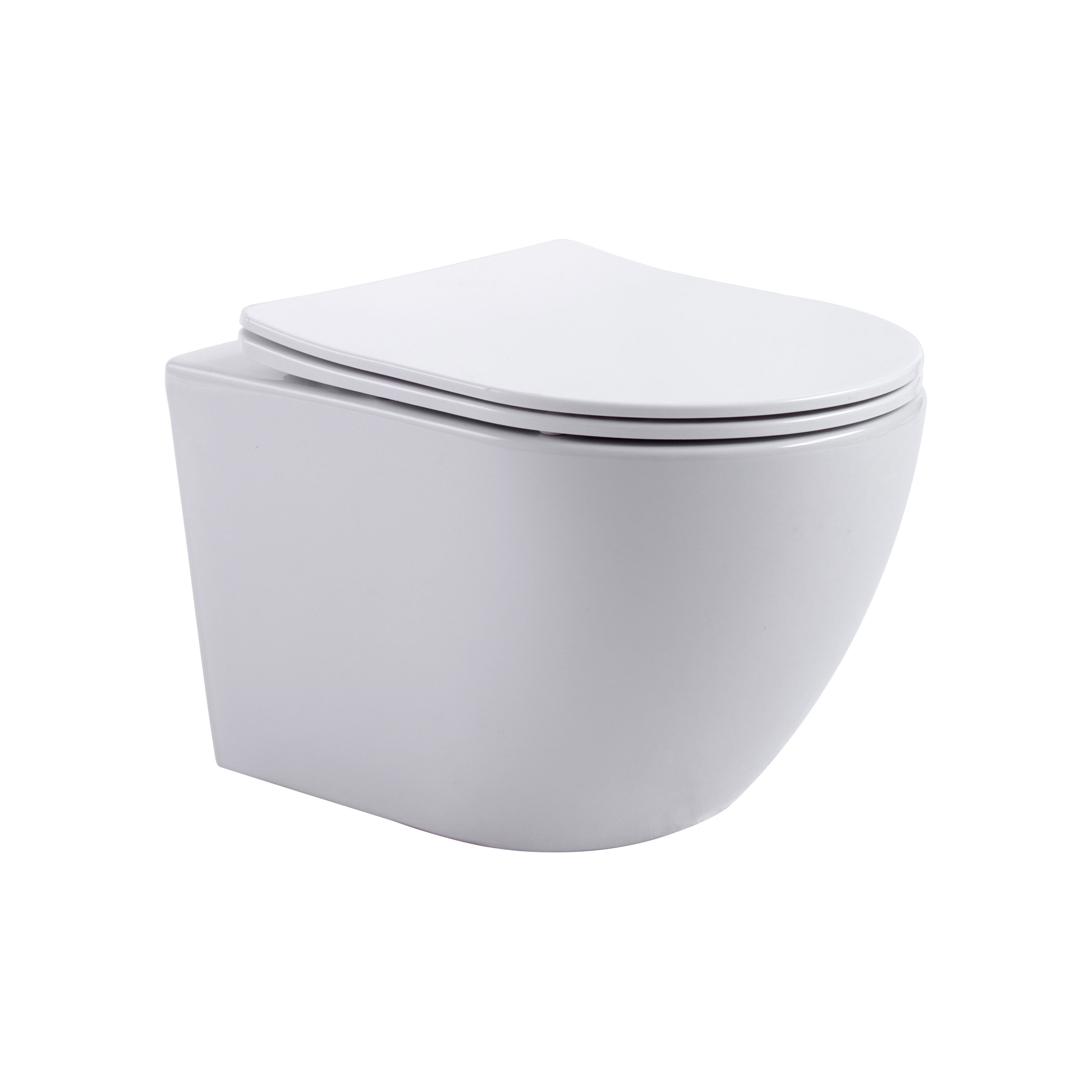 ALONI PRO WC SUSPENDU – TORNADO FLUSH – SANS BRIDE – AVEC ABATTANT – DUROPLAST – SOFT CLOSE – QUICK RELEASE – COMPACT 49 CM - 36X32X49 CM – BLANC BRILLANT