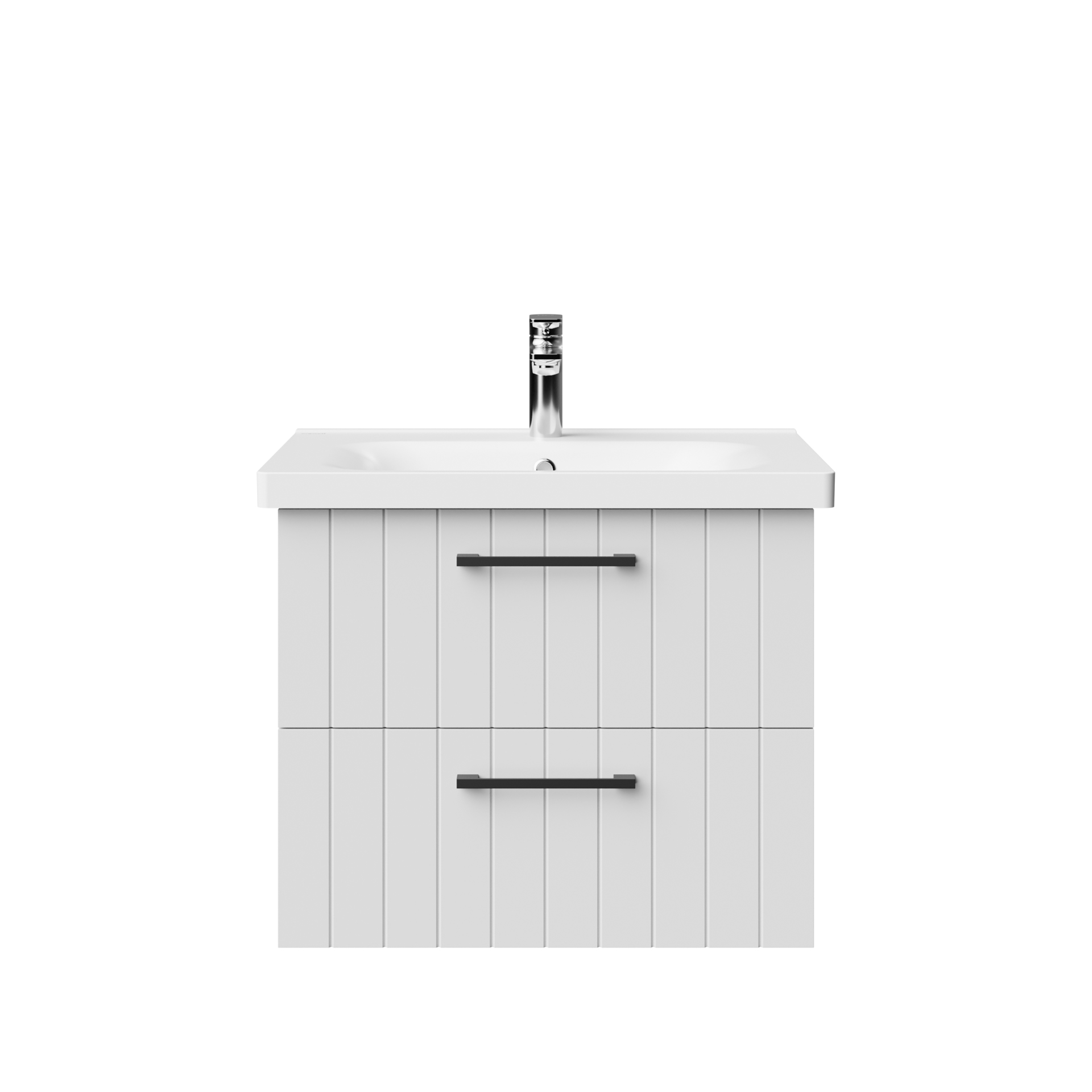 CREAVIT D10 MEUBLE SOUS LAVABO AVEC 2 TIROIRS 60,6 CM - BLANC