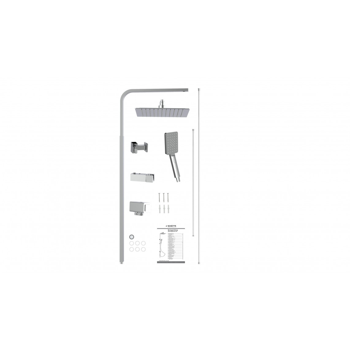 60615 SILVER RAIN Set douche de pluie, chromé