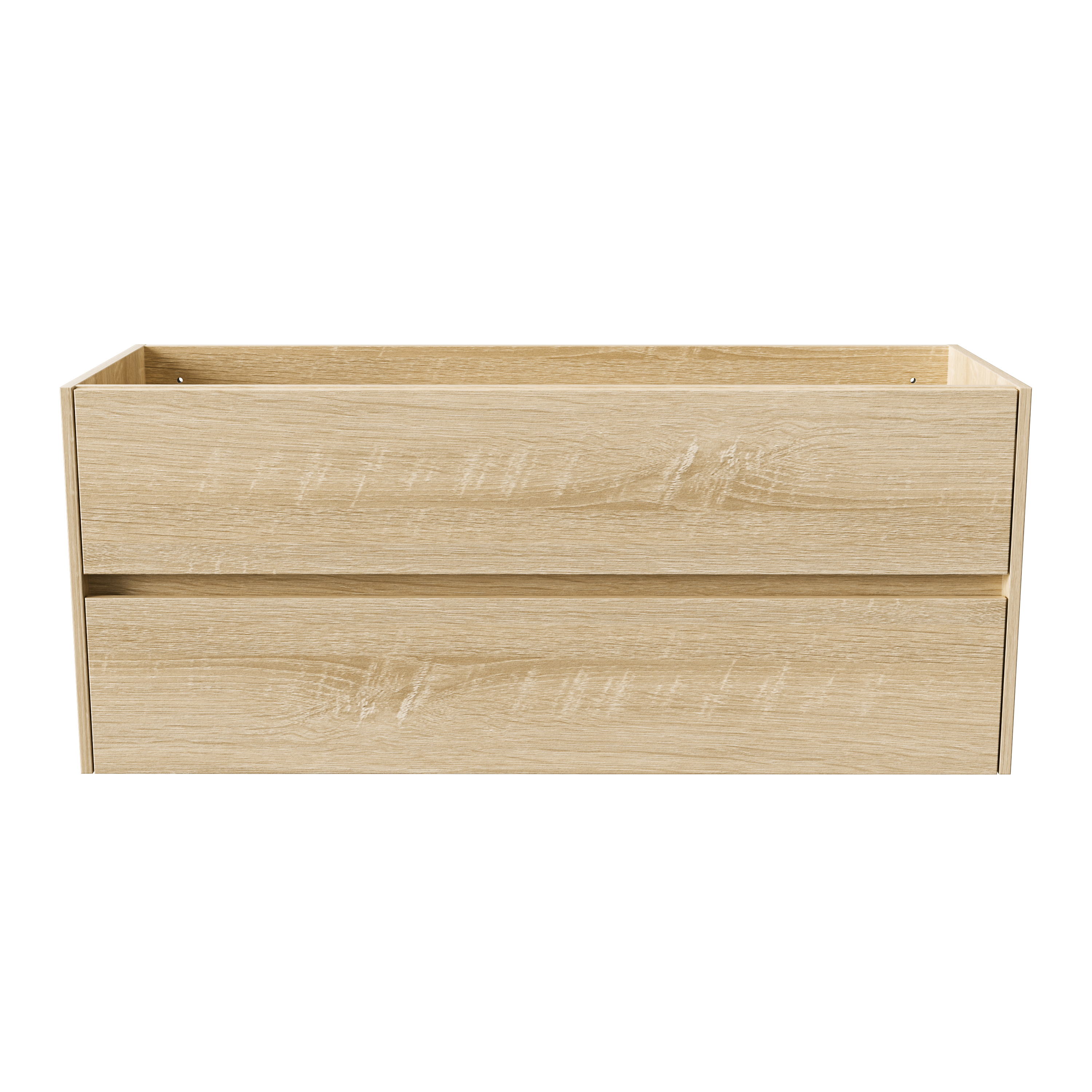 ALONI HAYAT MEUBLE SOUS-VASQUE - 2 TIROIRS - SANS POIGNEE - SOFT CLOSE – 119,5X50X45 CM - CHÊNE