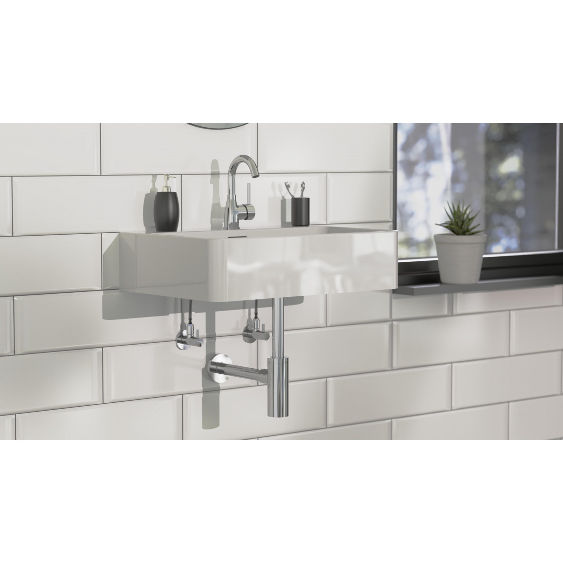 98166210 DS-5WK siphon à bouteille, chromé, 1 1/4" x 32 mm
