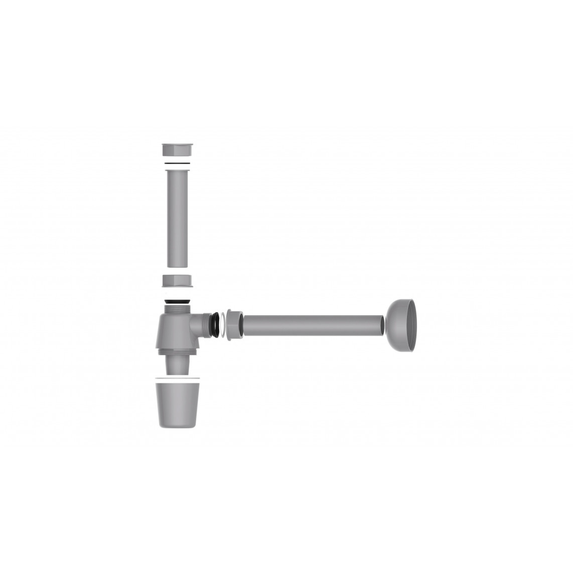 98803049 ECO-SAVE KS siphon à bouteille, Gris, 1 1/4"x32 mm