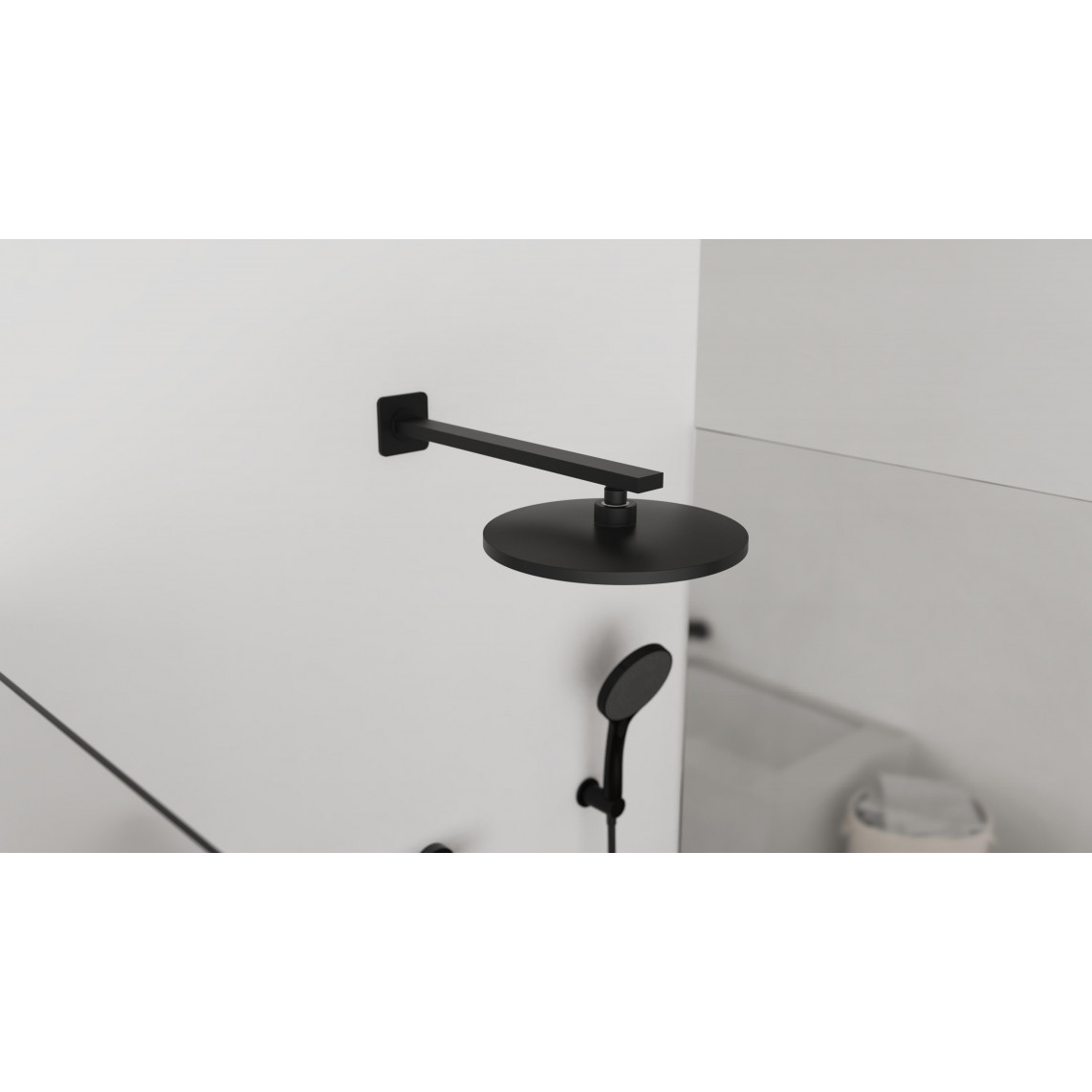 69293 CAPRI Douche de tête, noir mat