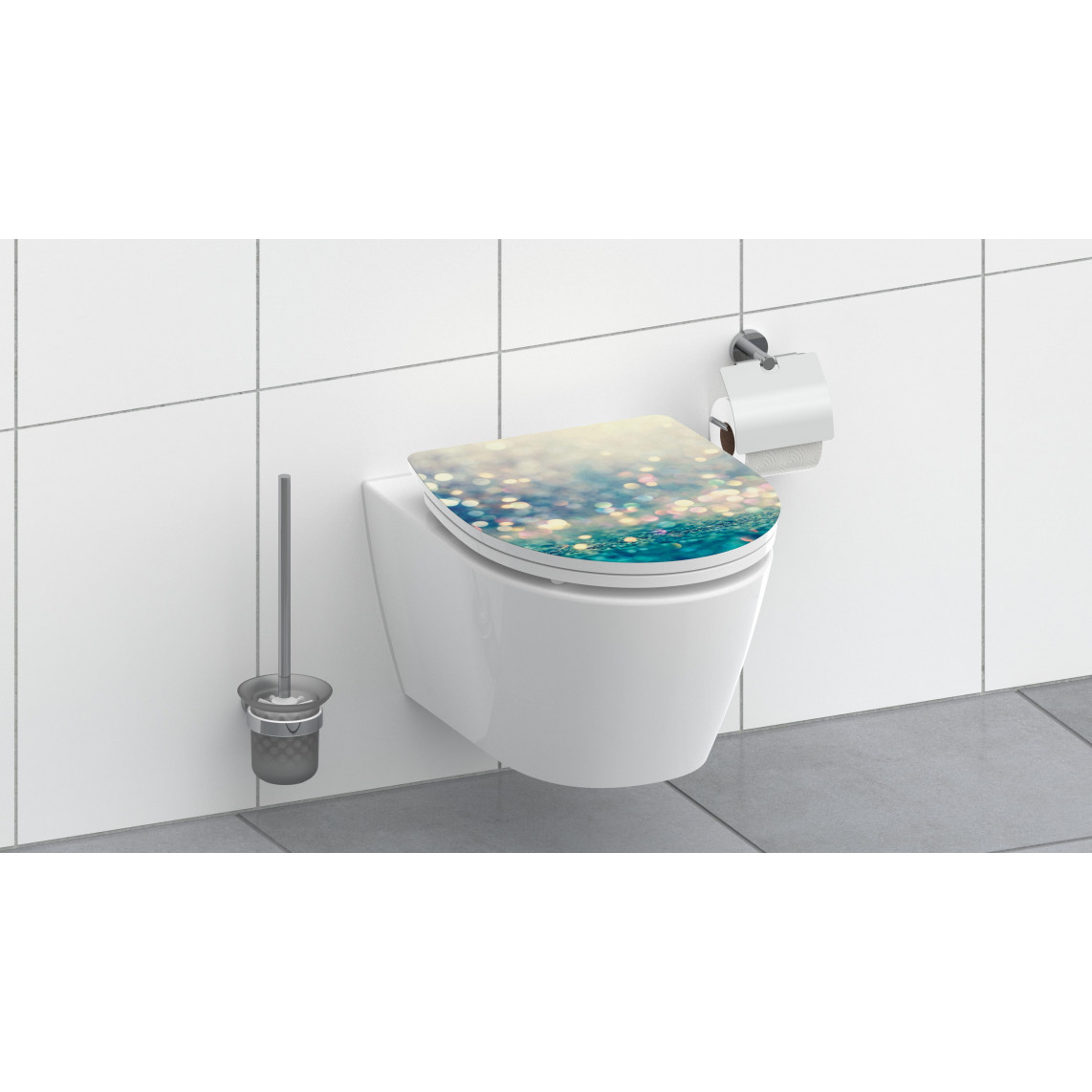 82587 abattant WC en Duroplast HG MAGIC LIGHT, avec frein de chute et déclipsable