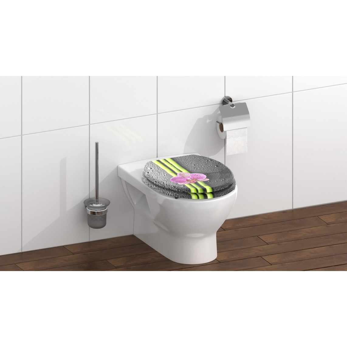 80121 abattant WC en MDF ASIA, avec frein de chute