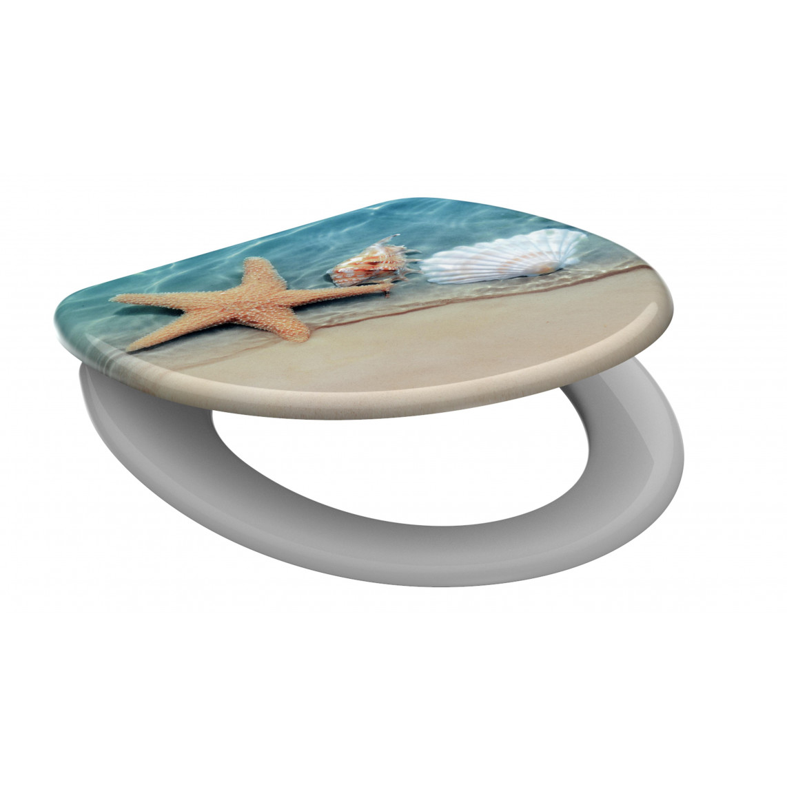 82196 abattant WC en Duroplast BEACH, avec frein de chute