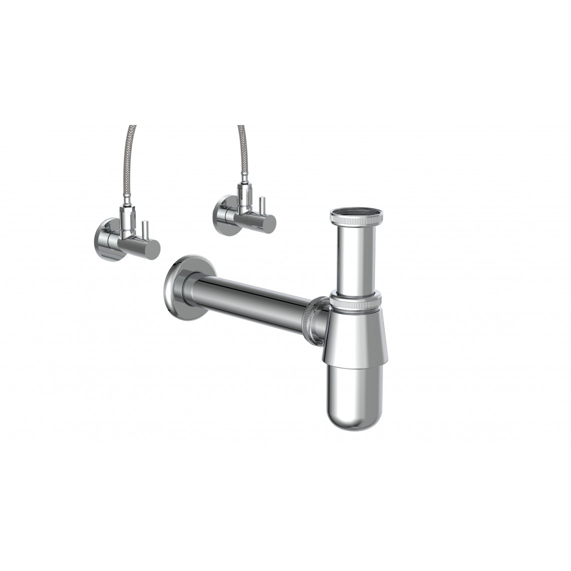 98803110 siphon à bouteille, chromé, 1 1/4" x 32 mm