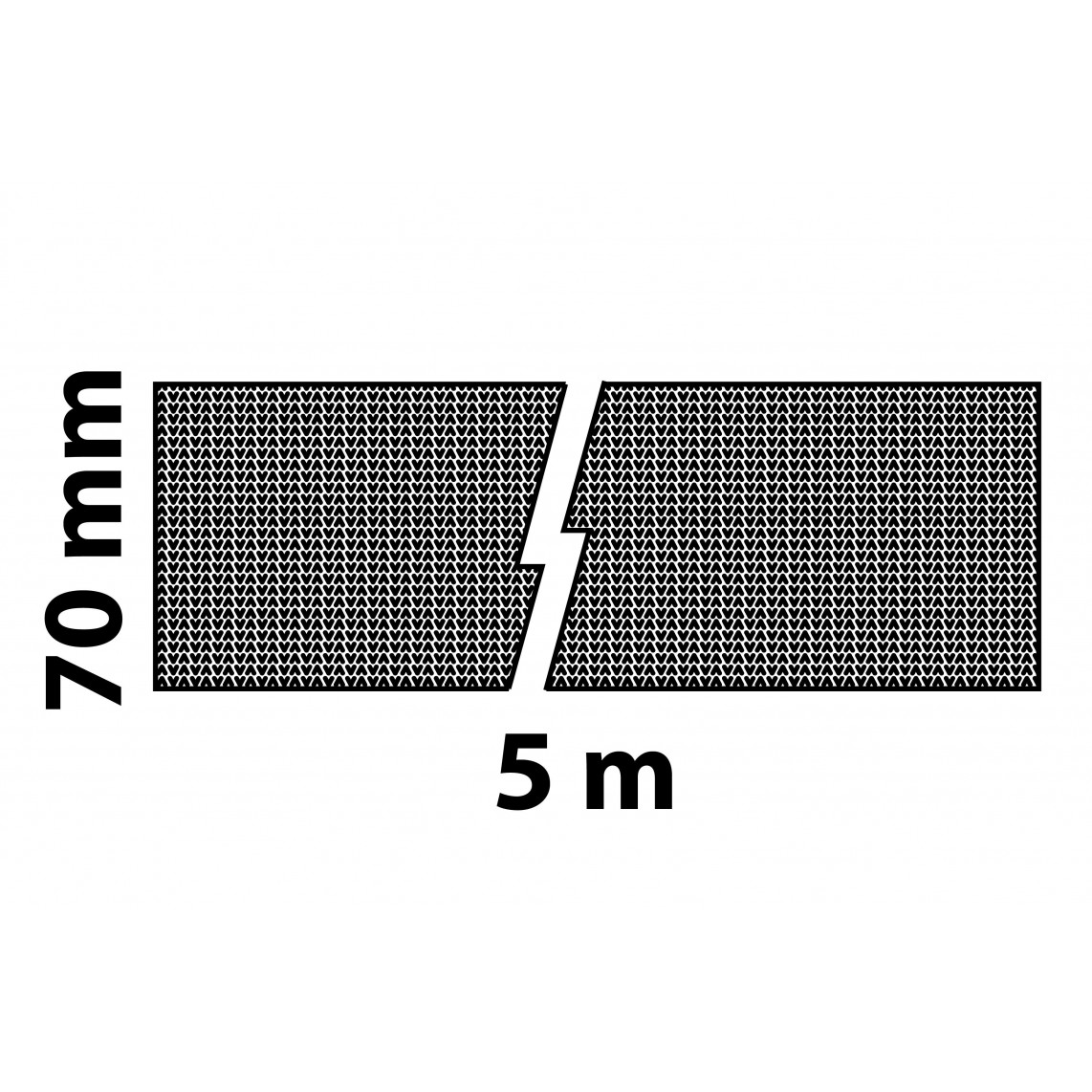 98930710 feutre isolant, 70 mm x 5 m, autocollant