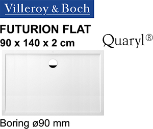 TUB QUARYL FUTURION PLAT V&B 140-90-2,5CM BLANC