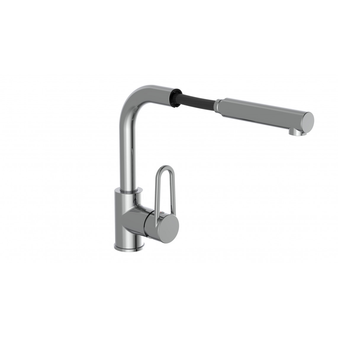 26230 DESIGN RING Mitigeur évier, chromé, avec bec extractible