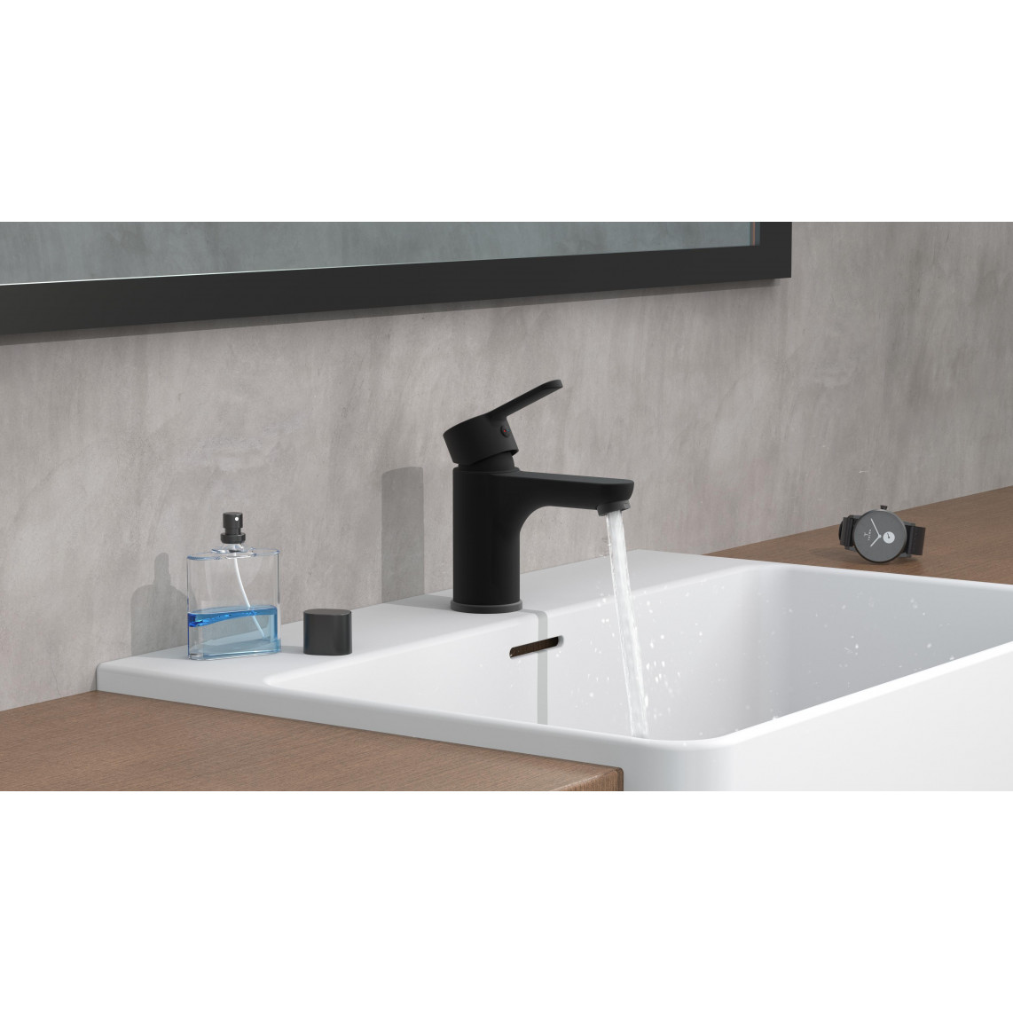 44106 DENVER Mitigeur lavabo, noir mat
