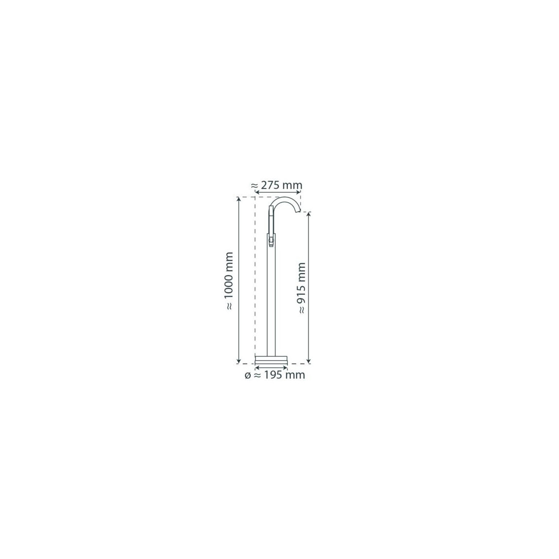 75800 CORNWALL Mitigeur bain/douche, chromé, détaché