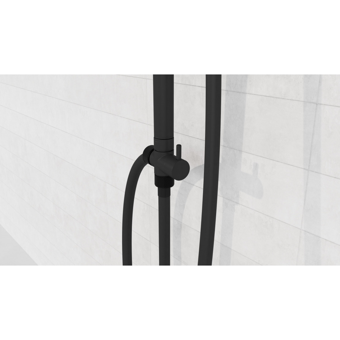 DX12004BL EASY ENERGY Set douche de pluie, noir mat