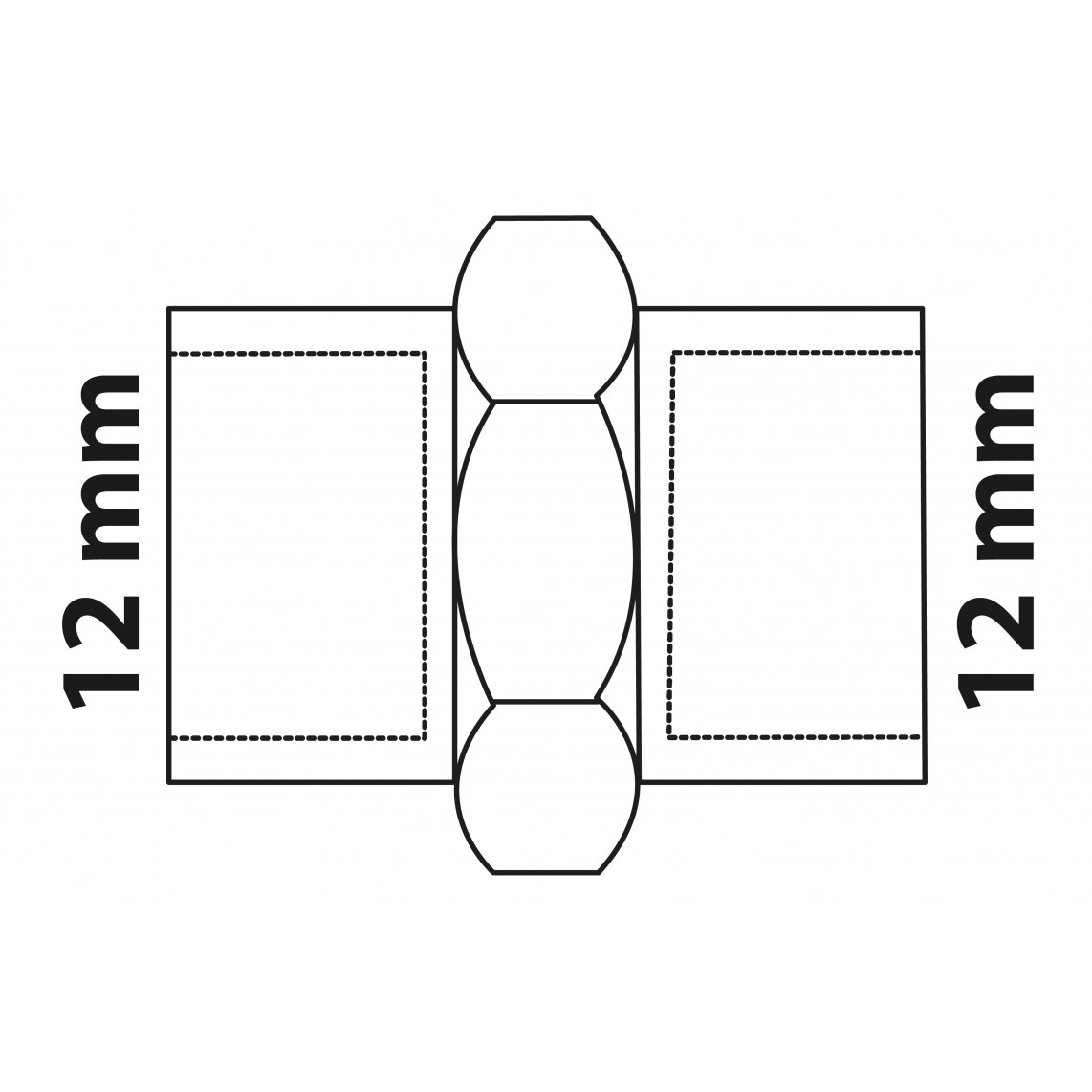 989241255 BR raccord à visser, vierge, 12 mm, à joint conique, 2 manchons (4340)