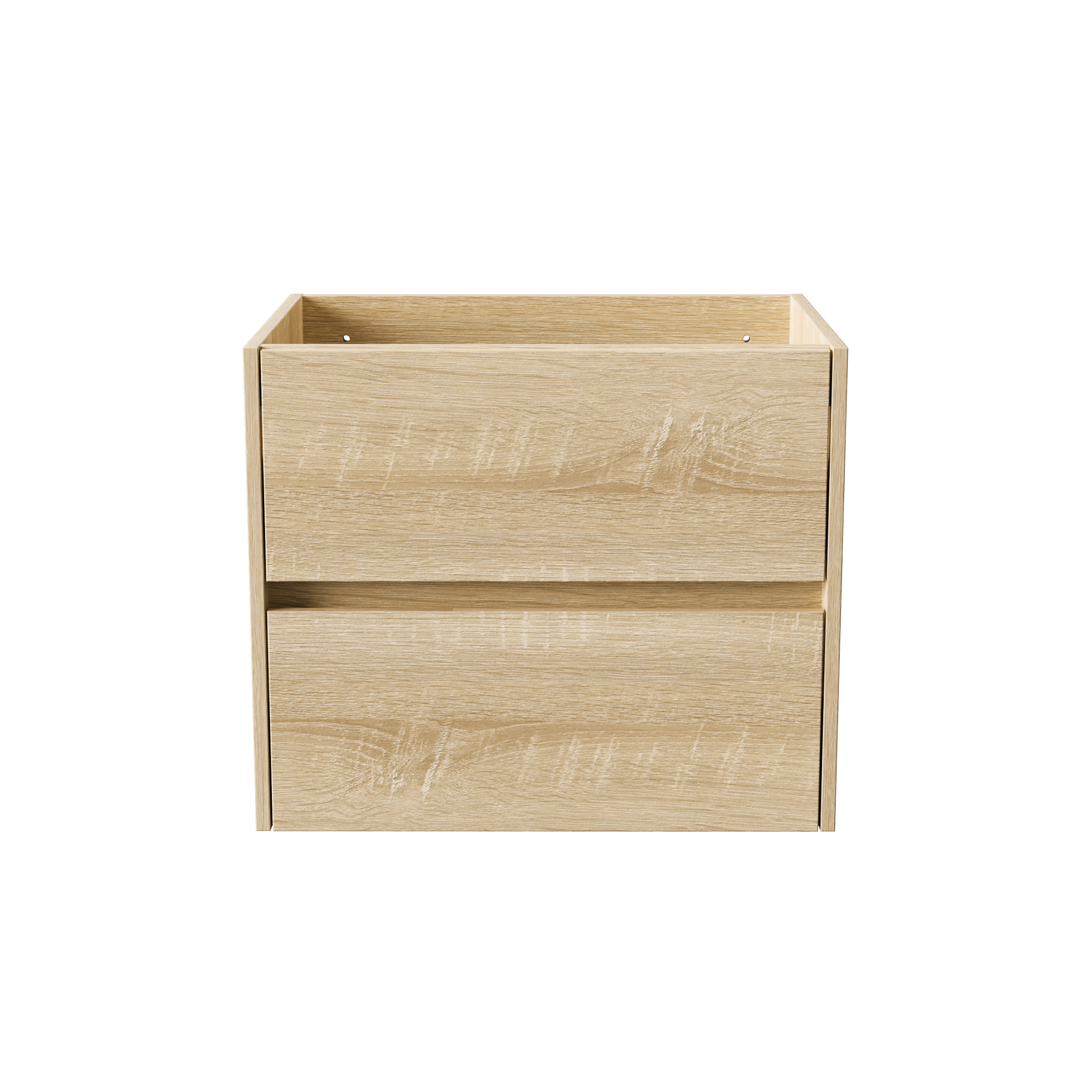 ALONI HAYAT MEUBLE SOUS-VASQUE - 2 TIROIRS - SANS POIGNEE - SOFT CLOSE – 59,5X50X45 CM - CHÊNE