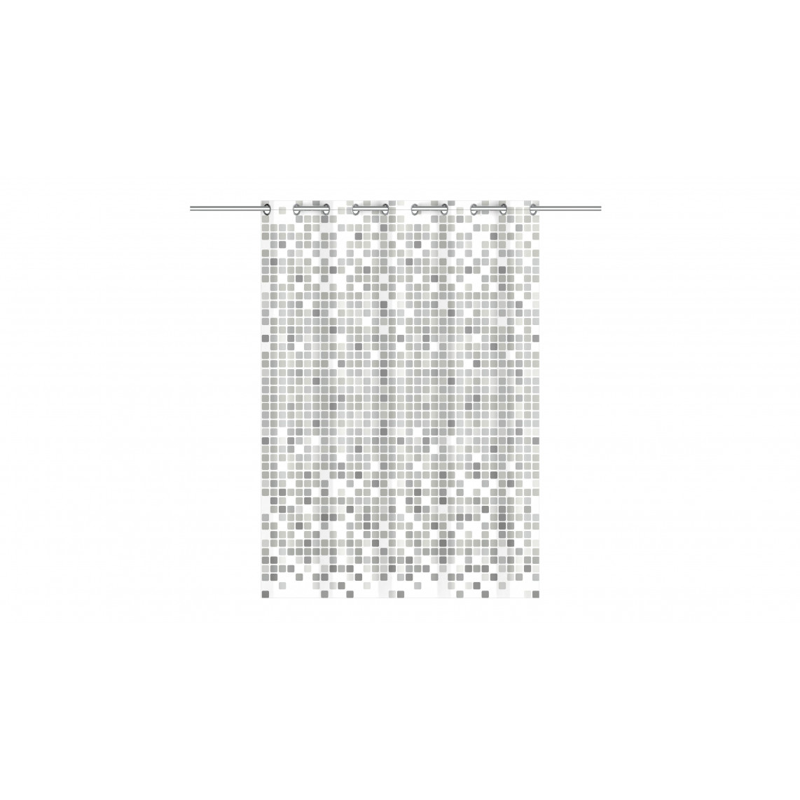 BA0403 rideau de douche, mosaïque gris