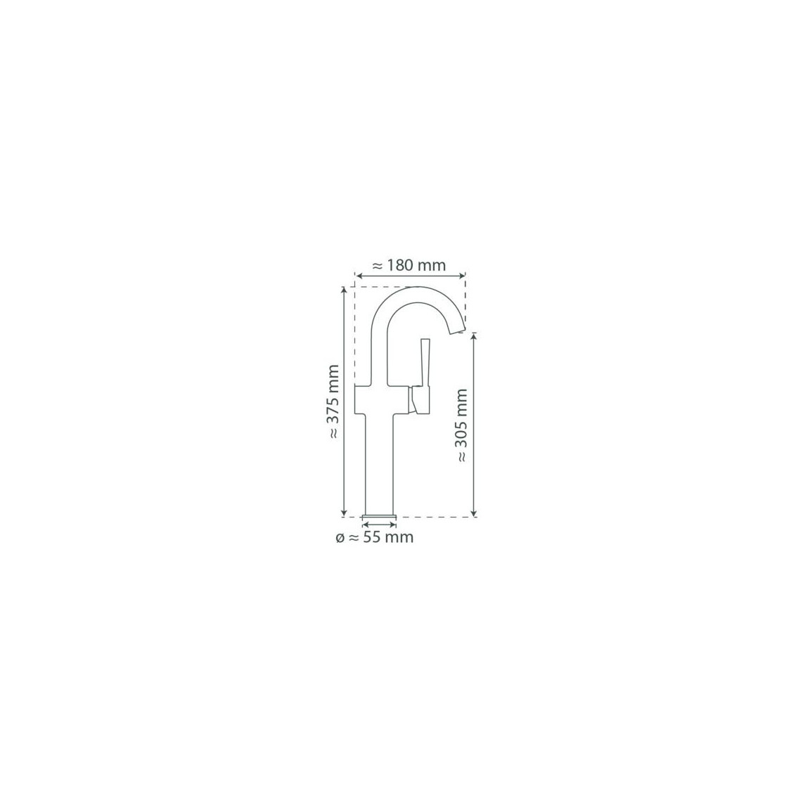 79011 CORNWALL Mitigeur lavabo, chromé, pour vasque à poser