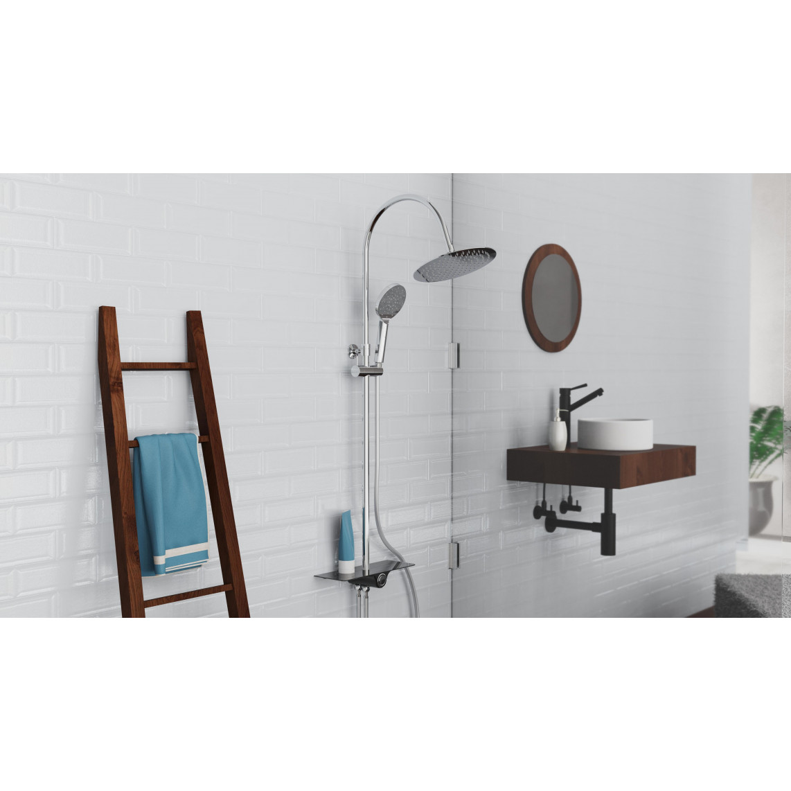 63981 Flexible de douche 150 cm, Plastique, argent