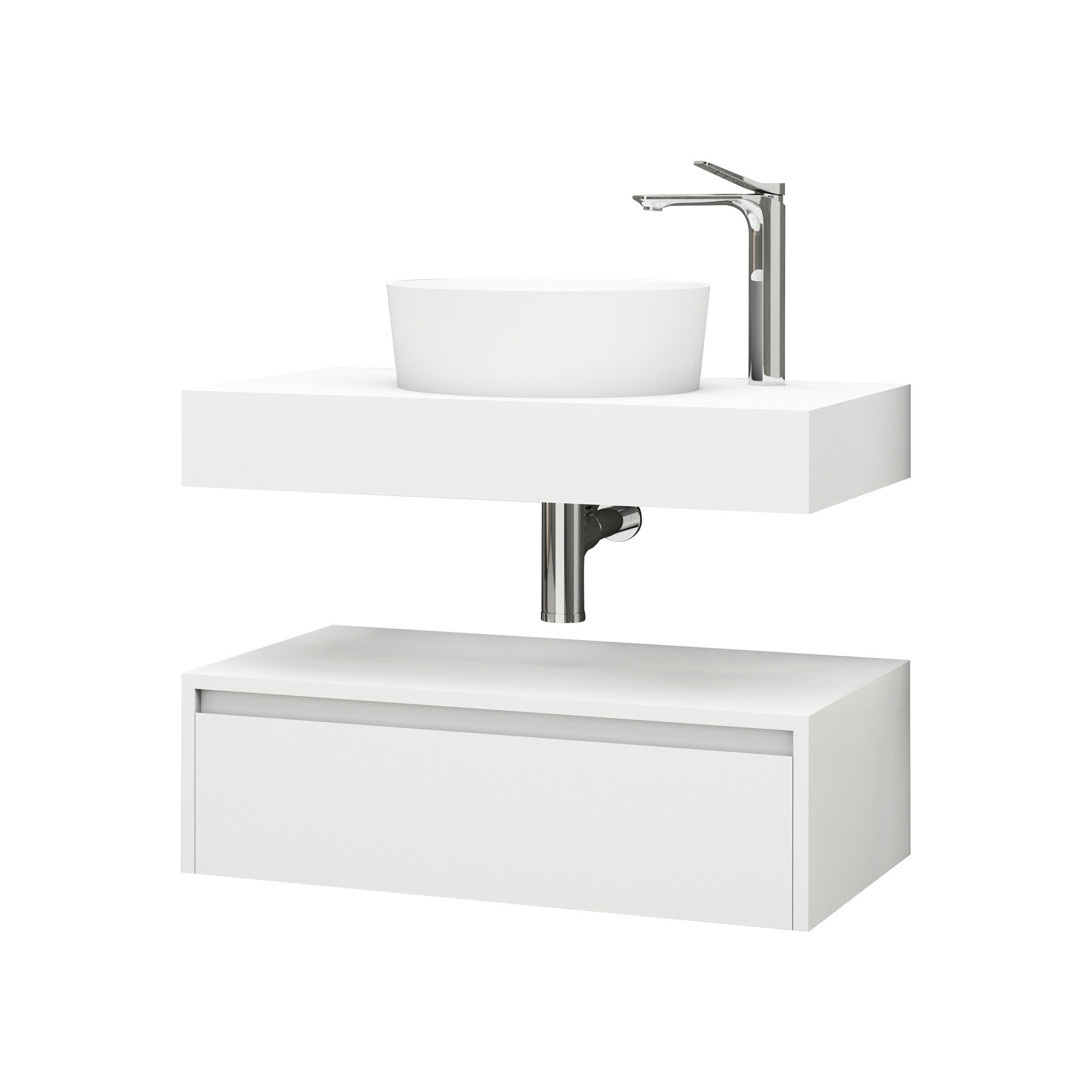 ALONI LINA MEUBLE SOUS-PLAN (80CM) - BLANC MAT